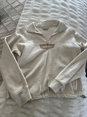 Columbia Women's Cream Half-Zip Cowl Pullover